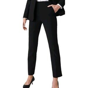 Talbots Y2k Black Wool Blend Straight Leg Career Pants 8 NWT